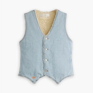 ERL X LEVIS SHERPA DENIM VEST  SIZE=M